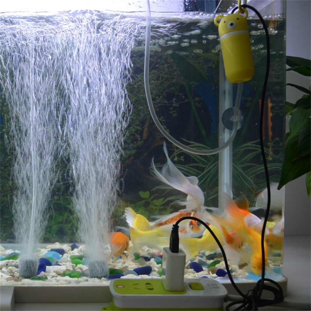Portable Mini Oxygen Air Pump Mute Aquarium Air Pump For Aquarium Fish Bowl
