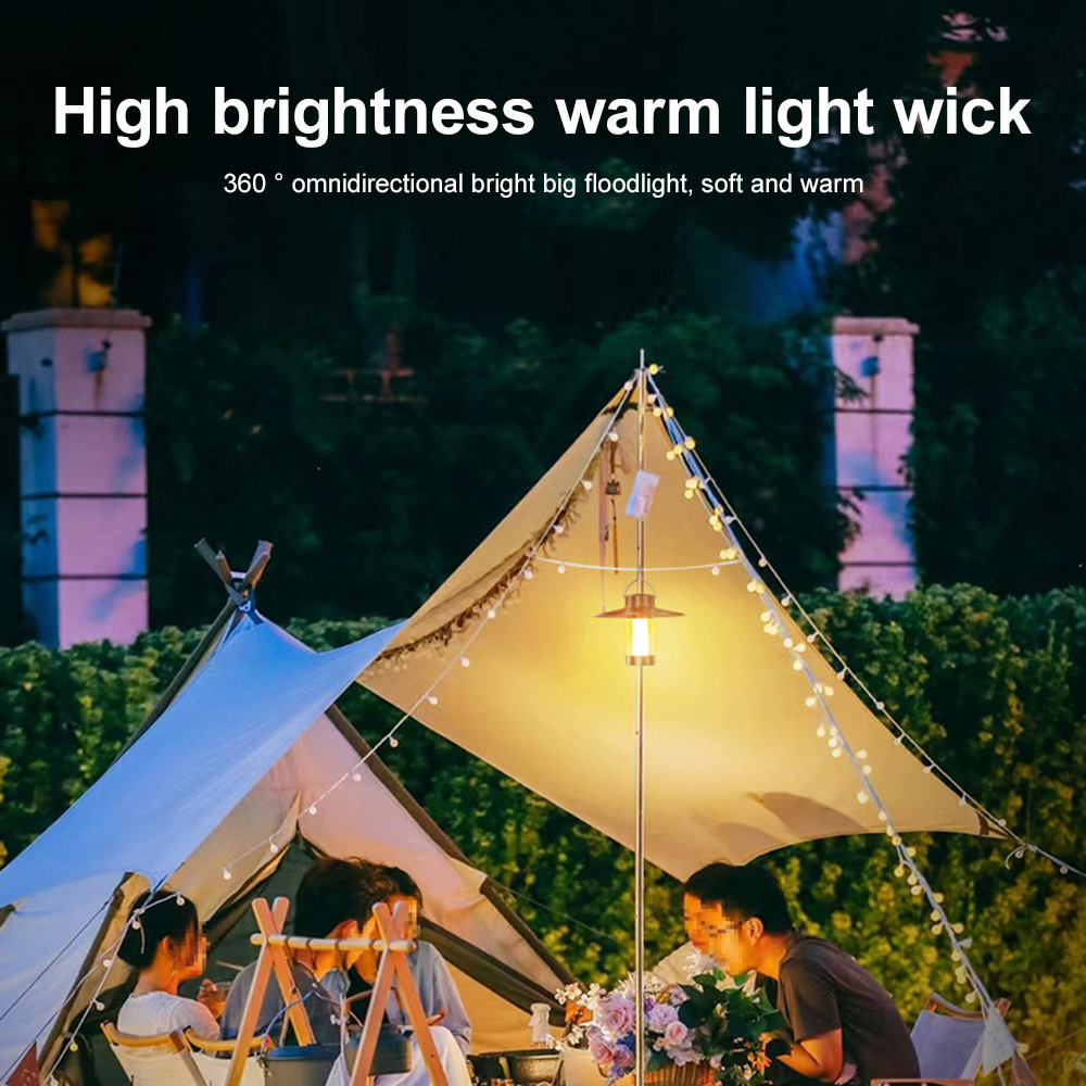 VIRWIR Camping Lights Mini Tent Light USB Rechargeable Lanterns 4 Lighting Modes Portable Hanging Lamp Waterproof Flashlight Spotlight Work Lights With Tripod Hook Magnet for Outdoor Camping Emergency Light