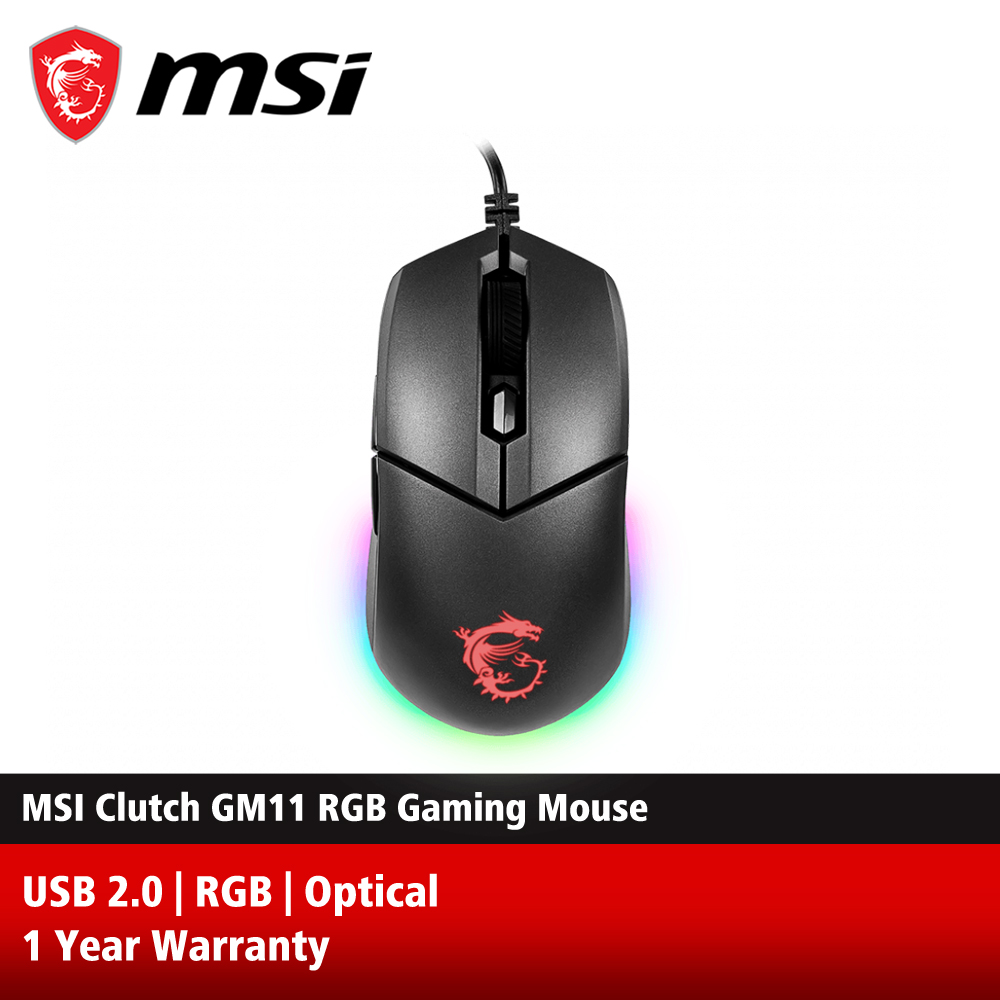 MSI Clutch GM11 RGB Gaming Mouse Lazada