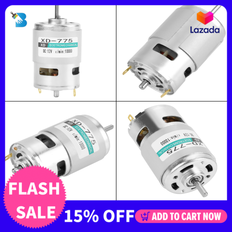 Motor 24V 20000rpm XD-775 12V//24V High Speed Low Noise Double Ball Bearing Brush DC Motor