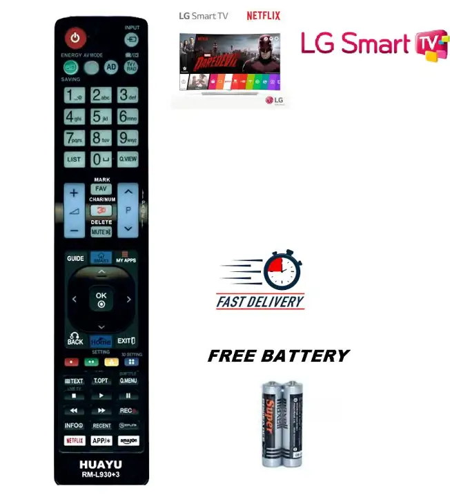 Lg Smart Tv Remote Control Netflix Amazon Replacement Huayu Rm L930 3 Lazada