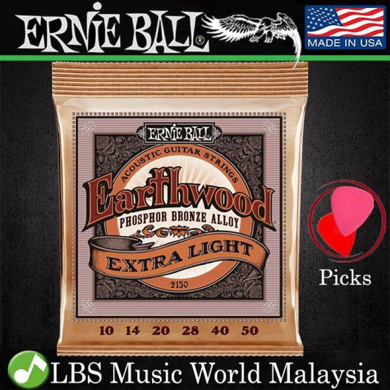 Ernie Ball 2150 Earthwood Extra Light Phosphor Bronze Acoustic Guitar String (10-50) Malaysia