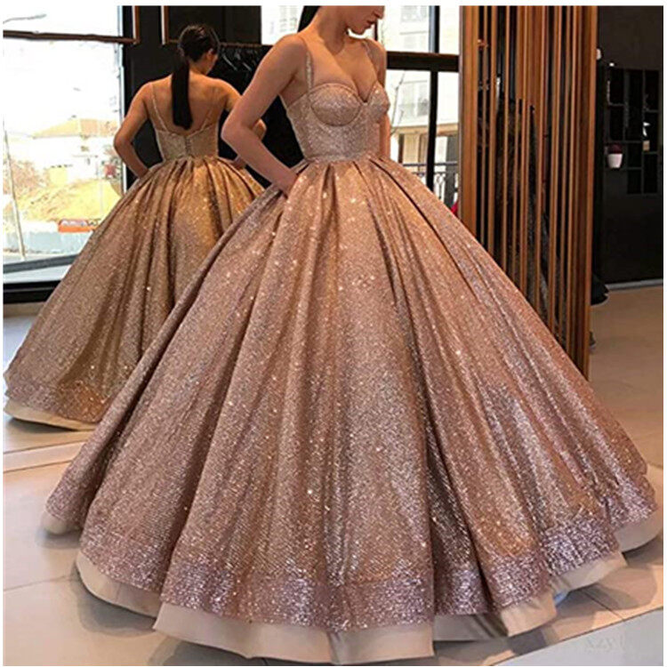 18th birthday rose gold debut gown
