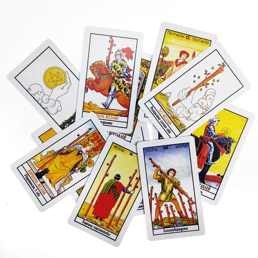 【Yumei】Russian Tarot Cards Board Game with Colorful Box Divination Fate