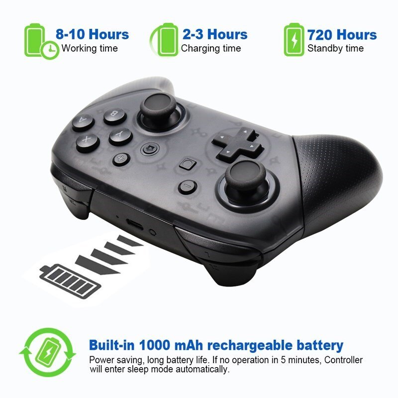 Tay Cầm Chơi Game Bluetooth Không Dây Cho Nintendo Switch Phụ Kiện Bộ Điều Khiển NS Pro Cần Điều Khiển