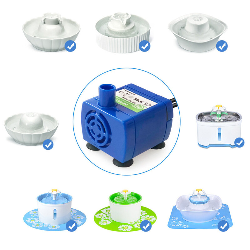 Đèn Led Bơm Nước, Đài Phun Nước Cho Mèo Phụ Kiện Động Cơ Thay Thế Cho Hoa Mèo Bát Uống Nước Cho Thú Cưng Thiết Bị Đựng Nước Uống