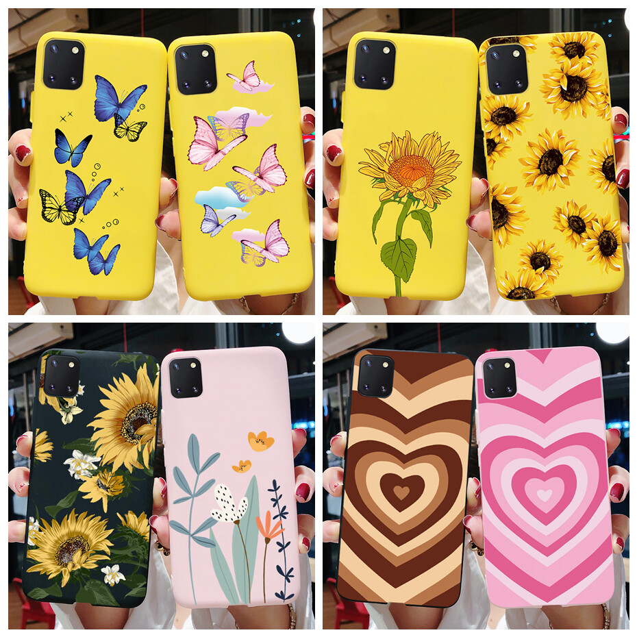 For Samsung Galaxy Note 10 Lite Case New Fashion Sunflower Painted Silicone Soft Slim Phone Cover For Samsung Note 10 Lite Casing