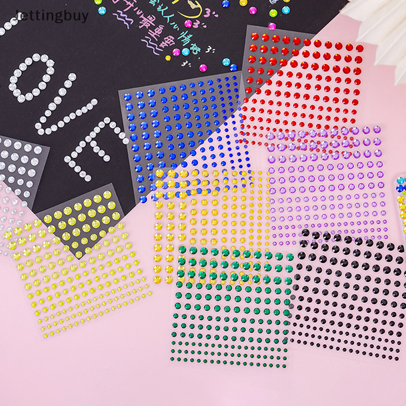 【Jettingbuy】 Flash Sale Single Grain Glue DIY Eyebrow Eye Patch Forehead Face Rhinestone Sticker