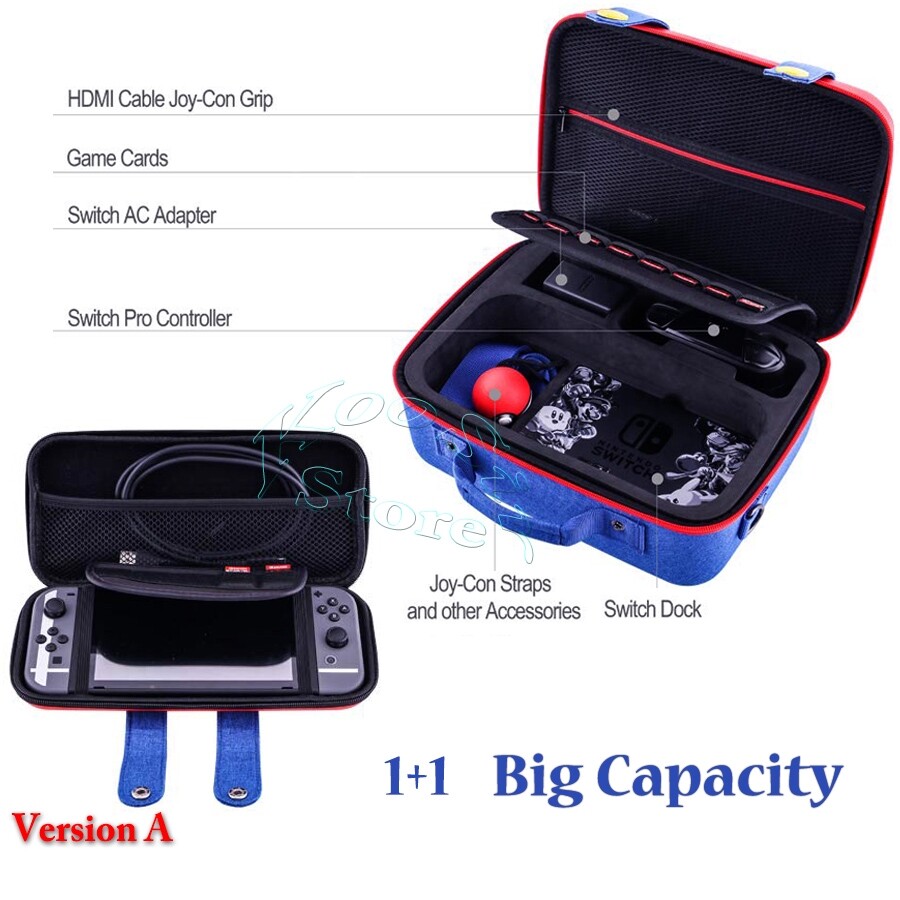 Hộp Đựng Nintendo Switch Lớn Phụ Kiện NS Hộp Đựng Máy Điều Khiển Hộp Đựng Túi Xách Tay Có Công Tắc