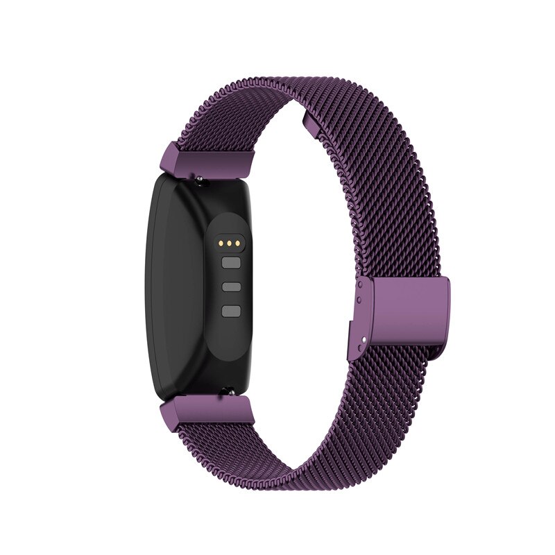 thumbnail image 2 of Mignova Milanese Quick Release Wrist Strap For Fitbit Inspire HR, Inspire 2, Ace 3 – Stainless Steel, Black 2 of 4