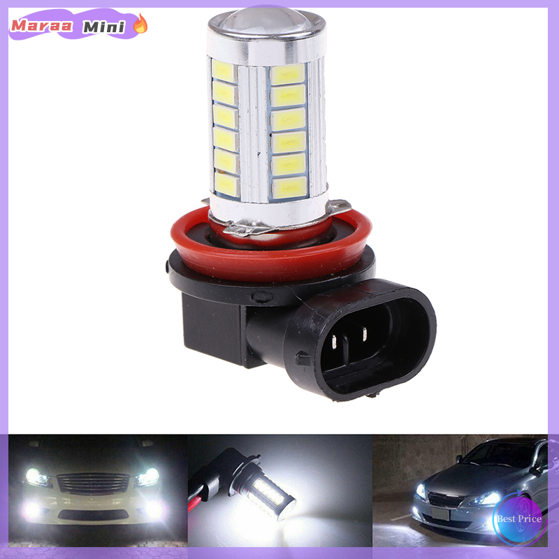 Maraa 1pc super bright h8 h11 33-led white car fog light headlight driving lamp bulb