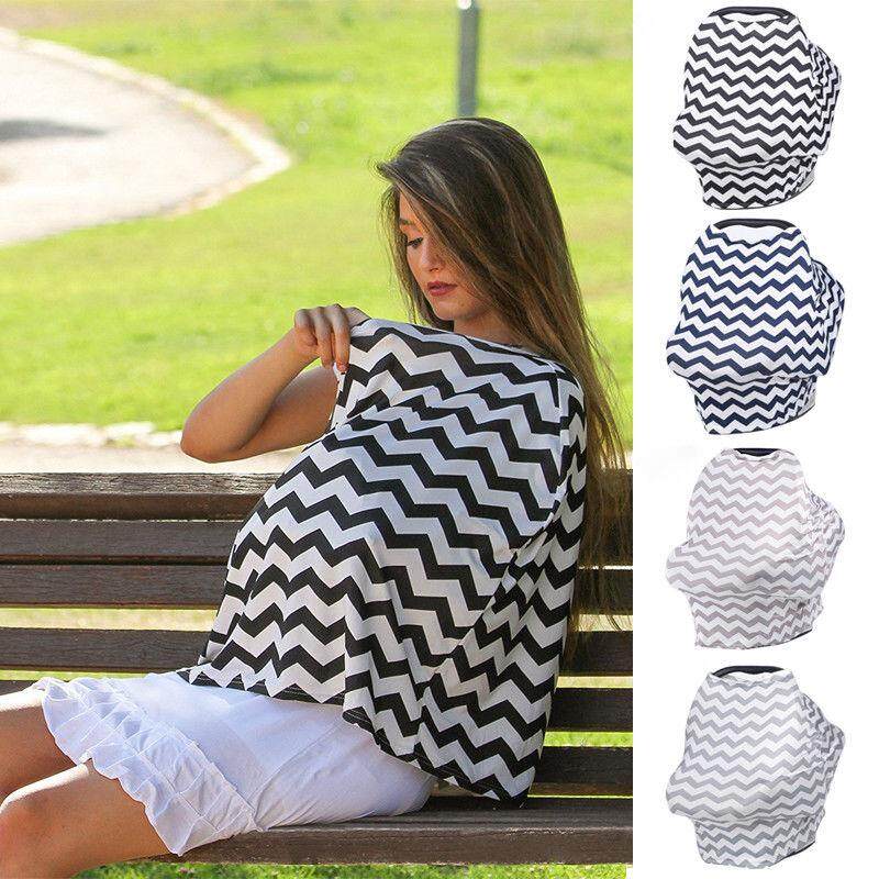 Cotton Baby Mum Breastfeeding Nursing Udder Covers Poncho Cover Up Blanket Shawl