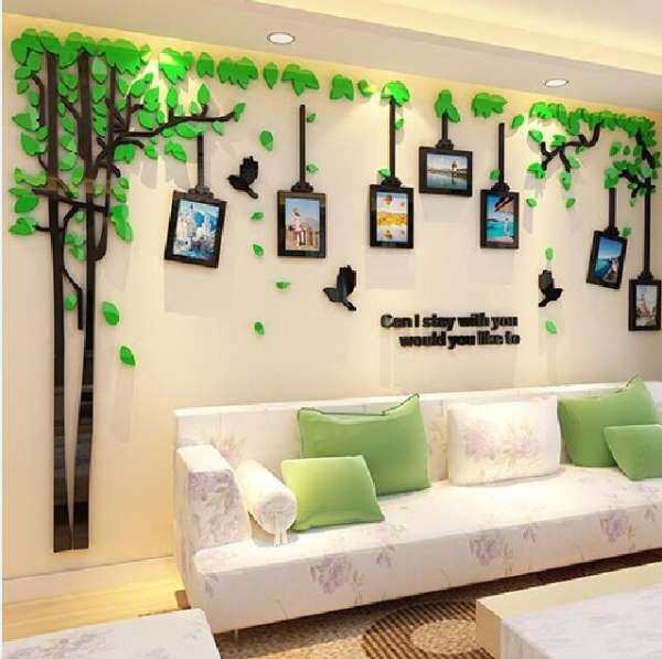 Sáng Tạo Ảnh Treo Tường 3D Acrylic Dán Tường Phòng Khách TỰ LÀM Nghệ Thuật Trang Trí Treo Tường TIVI Nền Sofa Trang Trí Tường