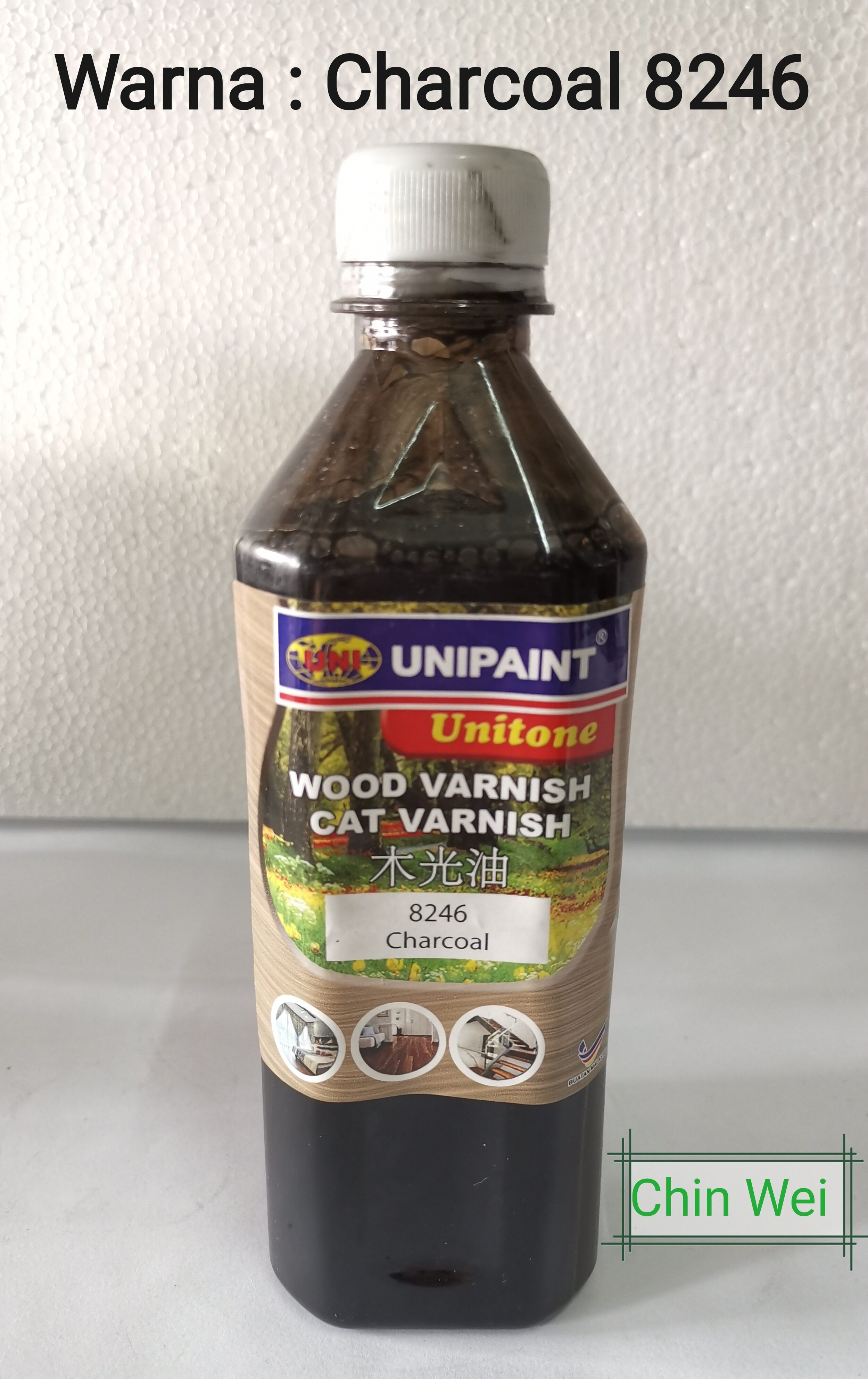 UNIPAINT Cat Varnish Kayu / Syelek Kayu / Wood Finish Varnish 400ml Lazada