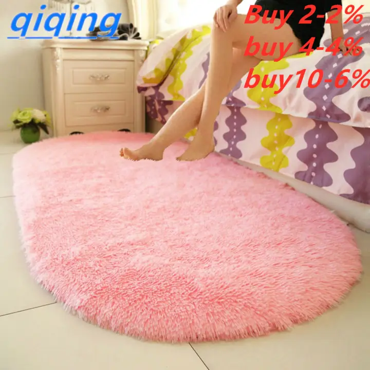 Qiqing 1 60cm 50 80cm 40 60cm Fluffy Carpet Non Slip Blanket Dining Room Rug Bedroom Mat Comfortable Thickening Plush Carpet Lazada Ph
