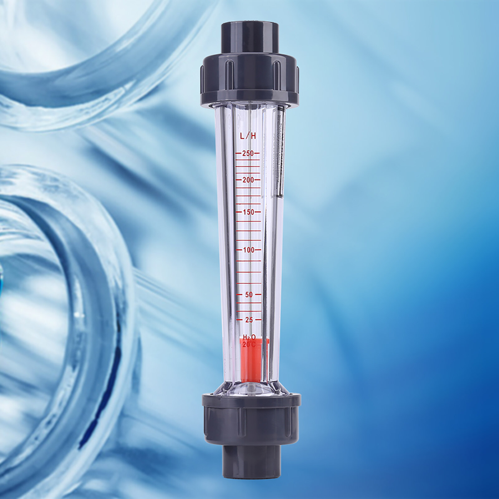 25-250L/H Water Meter Instantaneous Water Flowmeter Plastic Tube Type Flowmeter