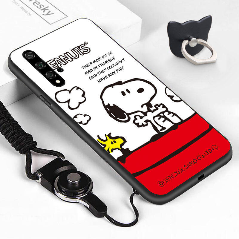 ZQ For Huawei Nova 5T Case Cartoon Cute Snoopy Dog Casing Soft Shockproof Silicone TPU Phone Case Cover