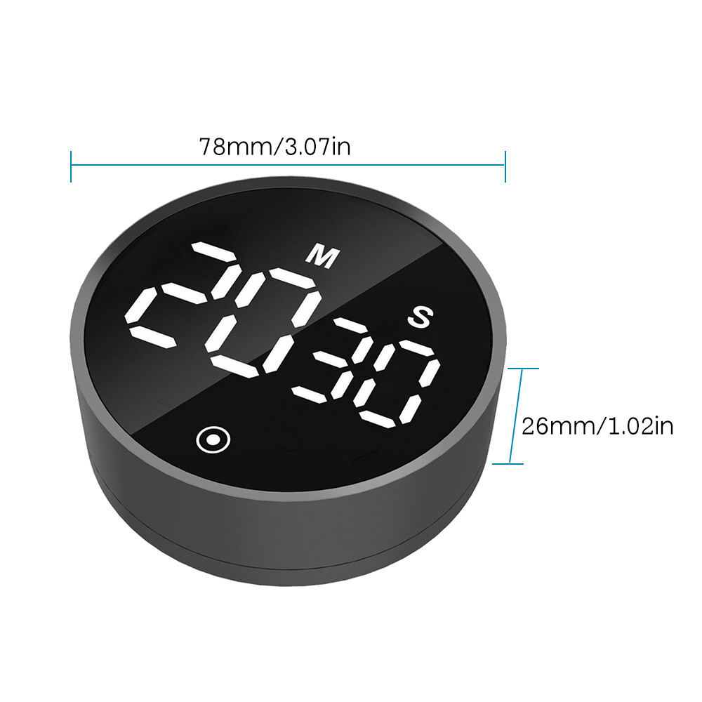 Đồng Hồ Bấm Giờ Đếm Ngược Fansline Đồng Hồ Đo Thời Gian Ma-Gnetic Đếm Ngược & Đếm Ngược Kỹ Thuật Số Tính Toán Âm Lượng & Độ Sáng Màn Hình LED Lớn Có Thể Điều Chỉnh Cài Đặt Xoay Với Chức Năng Bấm Giờ Chế Độ Tắt Tiếng