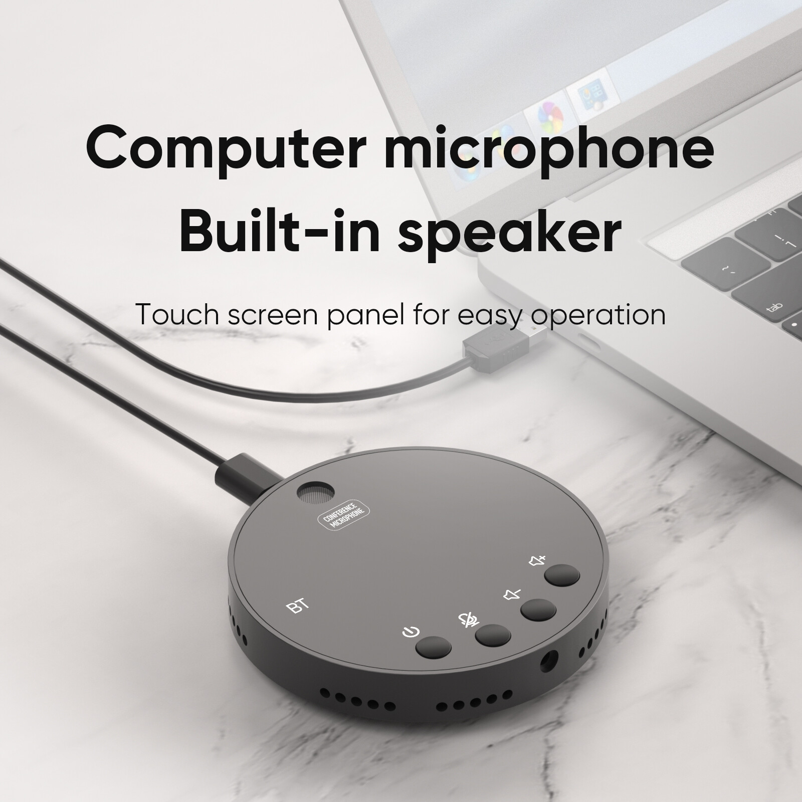 Aibecy Loa Hội Nghị USB Để Bàn Micrô BT Micrô Máy Tính PC Cắm Và Chạy Điện Dung Đa Hướng 360 ° Có Chức Năng Loa Tắt Tiếng/Âm Lượng Tương Thích Với Windows Mac Cho Máy Tính Xách Tay Máy Tính Xách Tay Ghi Âm Hội Nghị Video Trò Chuyện Trò Chơi Trực Tuyến Lớp