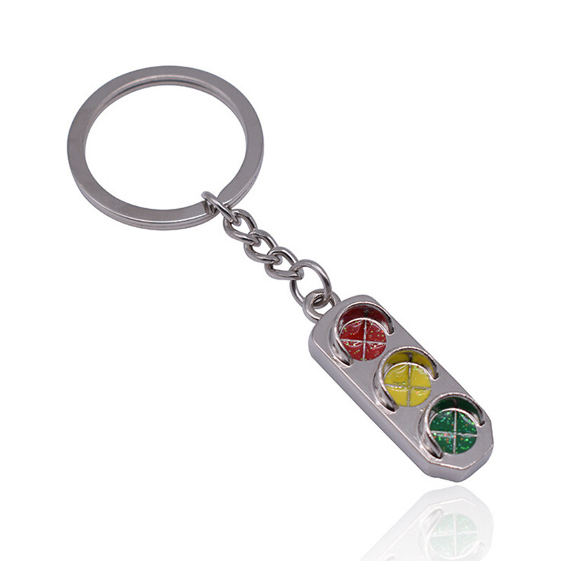 [Fortitudes] Keyring Cute Mini Traffic Light Car Key Ring Chain Motorcycle Car Key Ring Chain