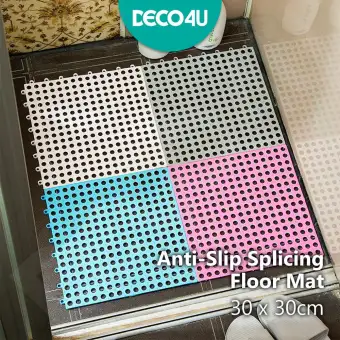 Anti Slip Splicing Floor Mat Toilet Shower Bathroom Joint Mat Rug