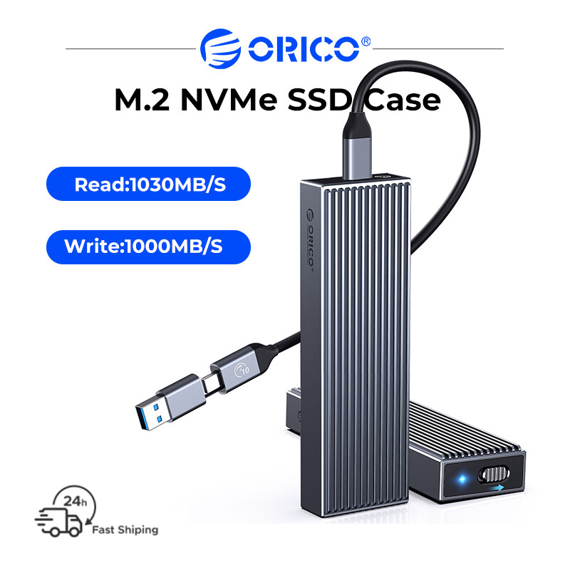 ORICO M2 NVMe SSD Case Metal 10Gbps USB3.1 GEN2 Type C M.2 SSD Enclosure M Key Solid State Drive Case Support UASP