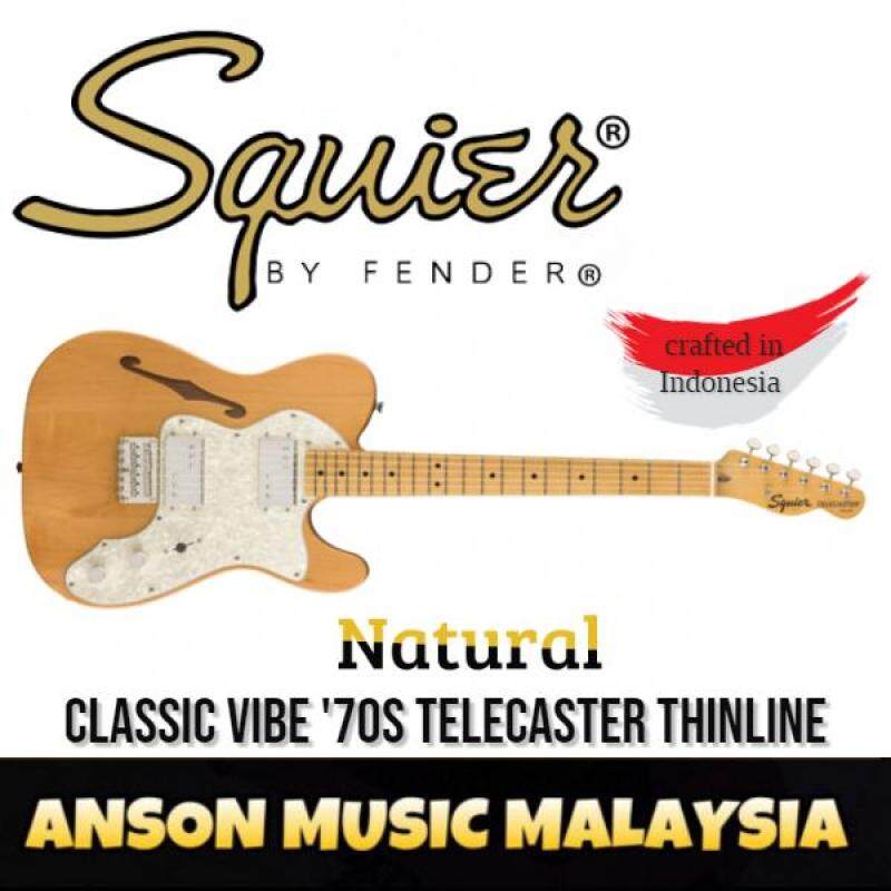 Squier Classic Vibe 70s Telecaster Thinline Electric Guitar, Maple Fingerboard, Natural Malaysia
