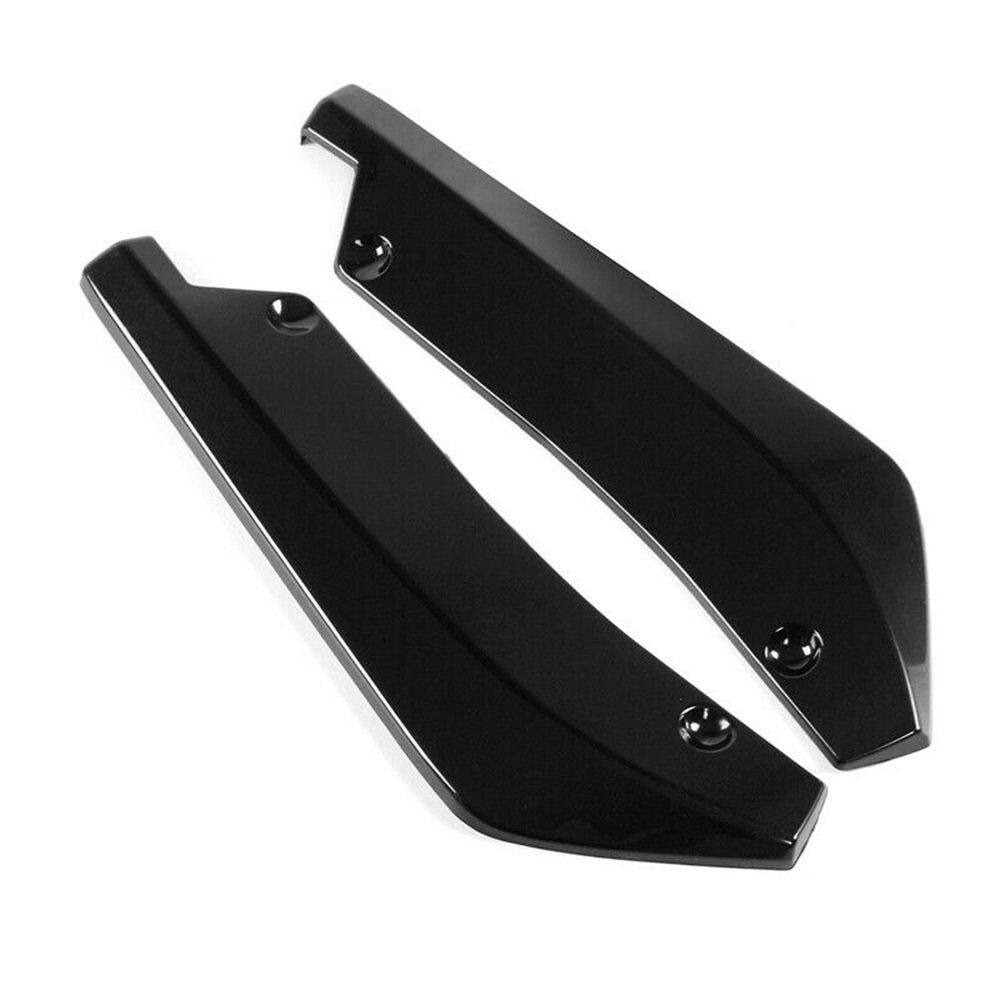 NPDTN 2Pcs Black Diffuser Universal Splitter Lip Spoiler Protector Scratch Car Rear Bumper
