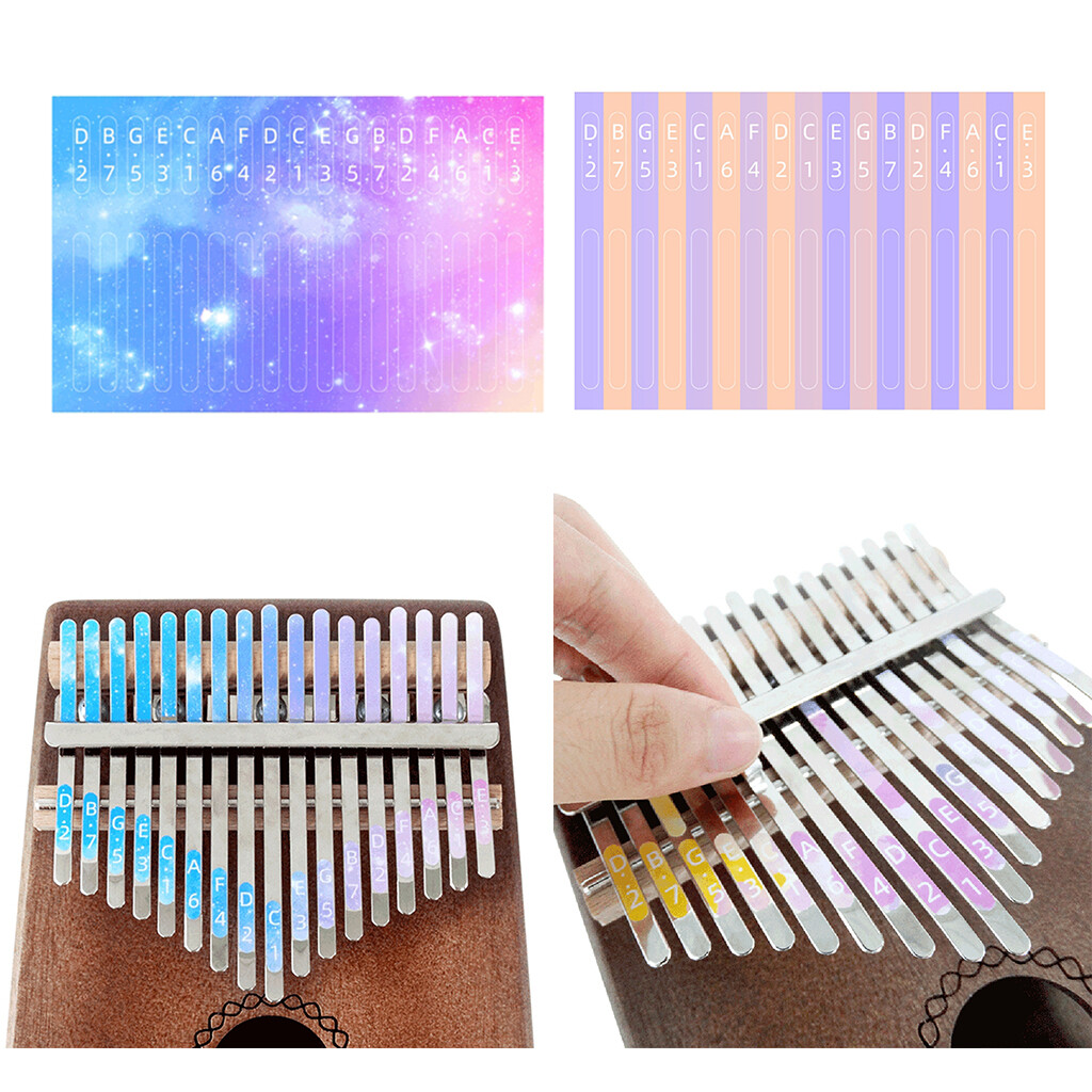 Baoblade Logo Chìa Khóa Thép Kalimba, Nhãn Dán Ghi Chú Quà Tặng Bộ Nhạc Cho Người Mới Bắt Đầu Học