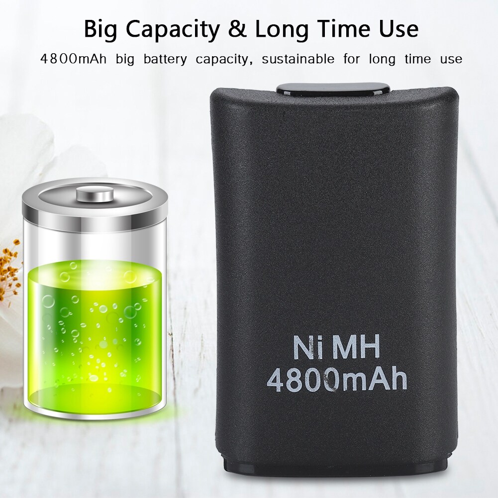 Bộ pin cho xbox 360 bộ sạc pin thay thế 4800mah cho xbox 360