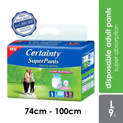 Alpro Pharmacy Certainty SuperPants Disposable Adult Diaper (L) 9s