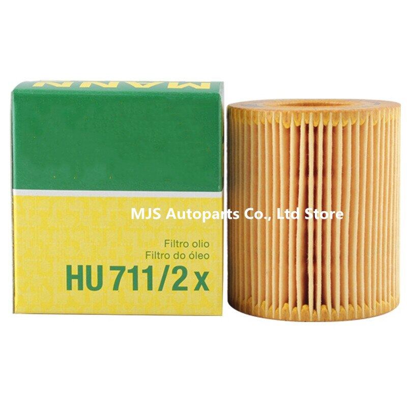 HU711/2X มอเตอร์ไส้กรองน้ำมันสำหรับ Mann Ruiyi 2.3 Pentium B70 80 90 MPV 307 308 408 508 C2 C4L C5น้ำมันเครื่องน้ำตัวกรองแยก