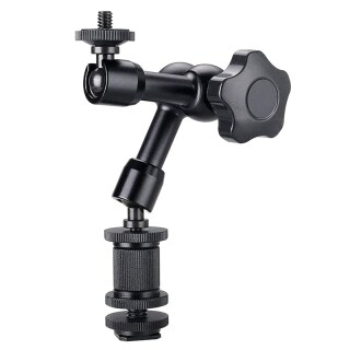 7inch magic arm, with hot shoe mount 1 4inch tripod screw for dslr camera rig lcd dv monitor led lights 1