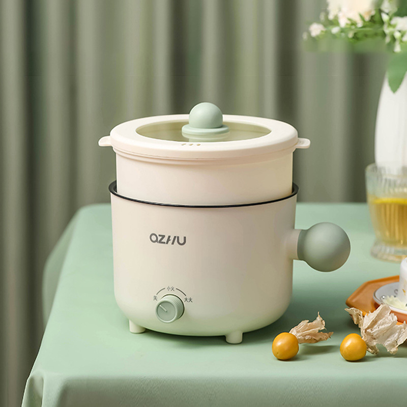 XiaoZhubangchu Ball handle electric cooking pot dormitory students small multi-functional cooking pot net red frying hot pot non-stick electric heating pot