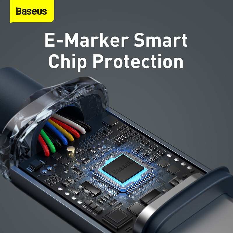 Baseus Cáp USB C Sang USB Type C 100W Cho Samsung Xiaomi PD Dây Sạc Nhanh Cho MacBook Pro Sạc Nhanh 4.0 USB