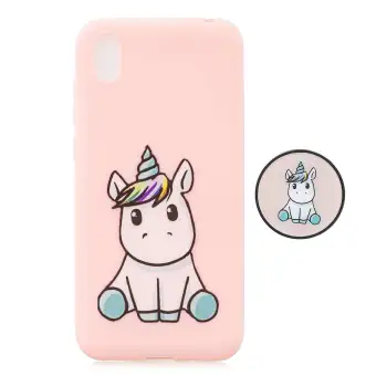 Untuk Samsung A10 Kartun Pola Warna Solid Tpu Perlindungan