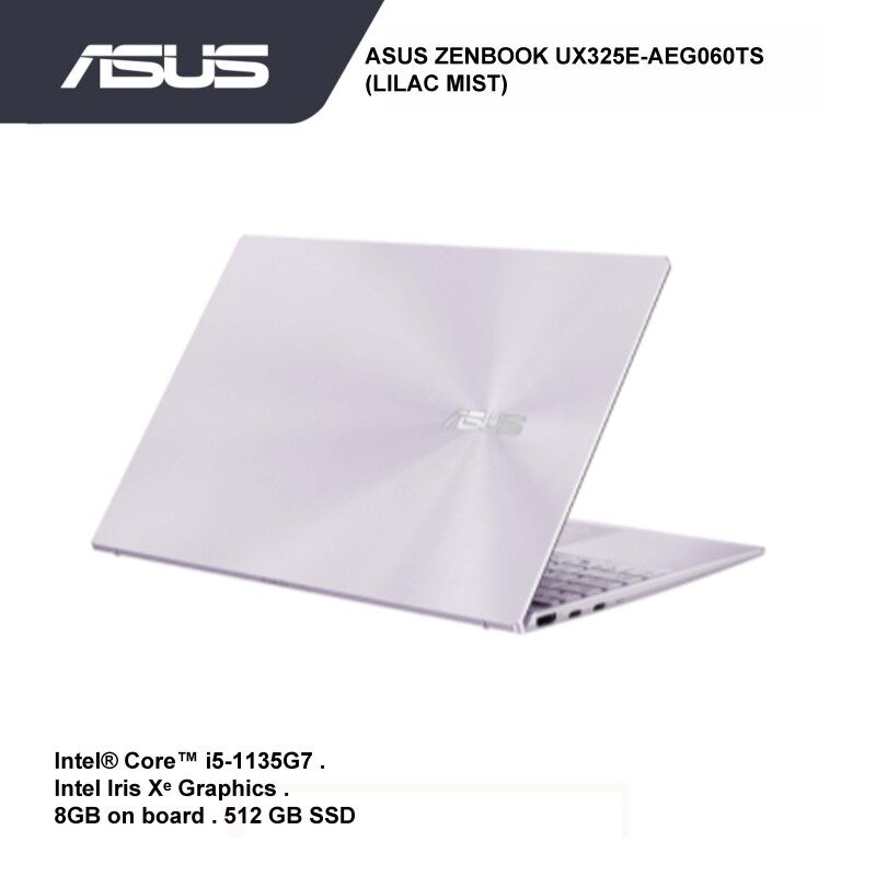 ASUS Zenbook UX325E-AEG060TS (I5-1135G7/8GB/512GB/Intel Iris Xᵉ Graphics/W 10/2 yrs warranty/FREE SLEEVE & USB C ADAPTER Malaysia