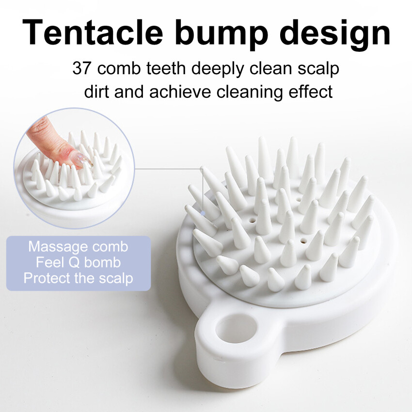 Silicone Hairbrush Massages Oily Skin Untangling Hair Makes Hair Smooth And Stimulates Hair Growth