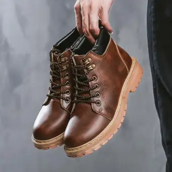 mens leather snow boots