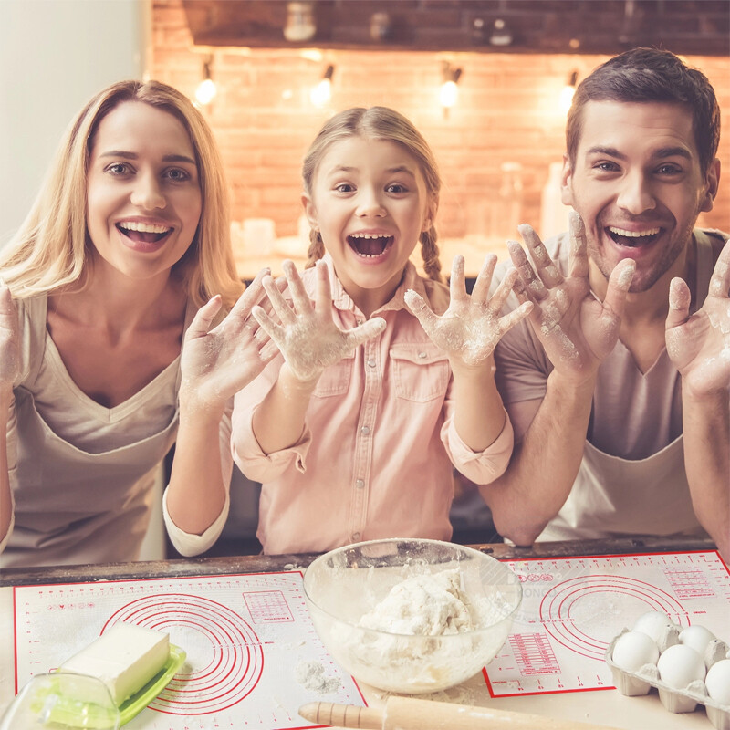 Konco Silicone Thảm nướng Pastry vỏ bánh pizza Maker tấm làm bánh ngọt dụng cụ nhà bếp dụng cụ làm bánh đồ dùng bakeware