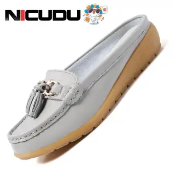 ladies black moccasins