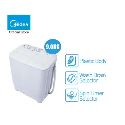Midea MSW-9008P 9KG Semi Auto Washing Machine / Washer / Mesin Basuh