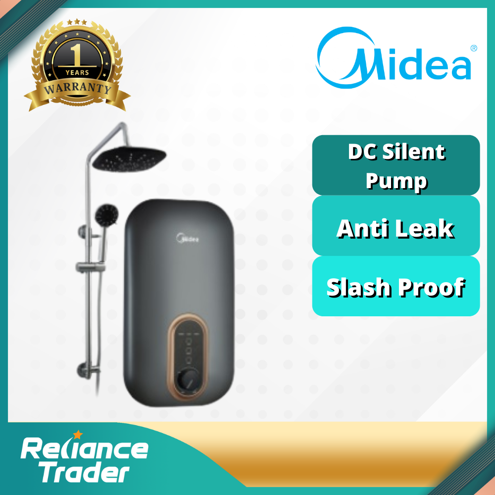 MIDEA Rain Shower Water Heater with DC Silent Pump - MWH-38P3-RS | Lazada