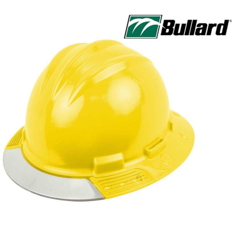 Bullard Hat Head Protection Safety Helmet, Above View, Clear Visor