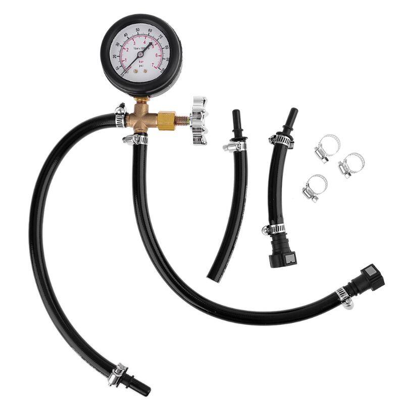 0-100PSI 7BAR Fuel Injection Pump Injector Tester Test Pressure Gauge Gasoline Pressure Gauge Used for Cars Autos