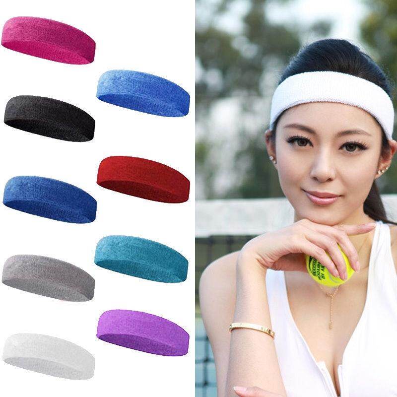 Soft Women Men Sport Sweat Sweatband Headband Yoga Gym Stretch Head Band Hair