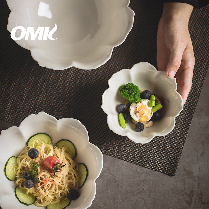 OMK Japanese style tableware set ceramic dinner plate salad bowl