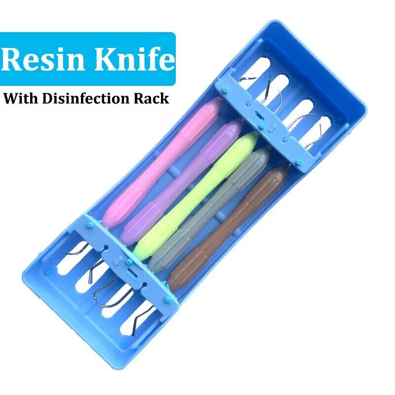 Dental Composite Resin Filling Filler with Disinfection Rack Aesthetic Restoration Silicone Handle Tools Filler Autoclavable
