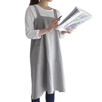 Guo Nordic Japanese Style Simple Korean Cotton Work Apron Cotton