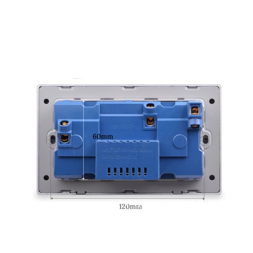 XIJIBAN Universal 4A Smart Quick Charge interface USB Port Power Socket Switch control Wall Outlet Dual Socket